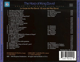 Harp of King David back cover