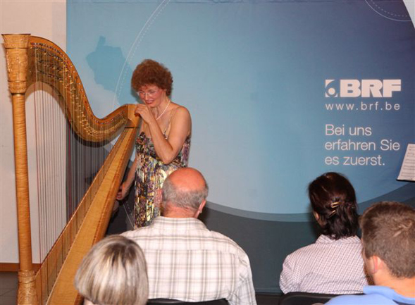 Eupen, Belgium - radio station harp concert by Dominique Piana